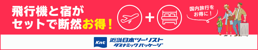 飛行機と宿がセットで断然お得！